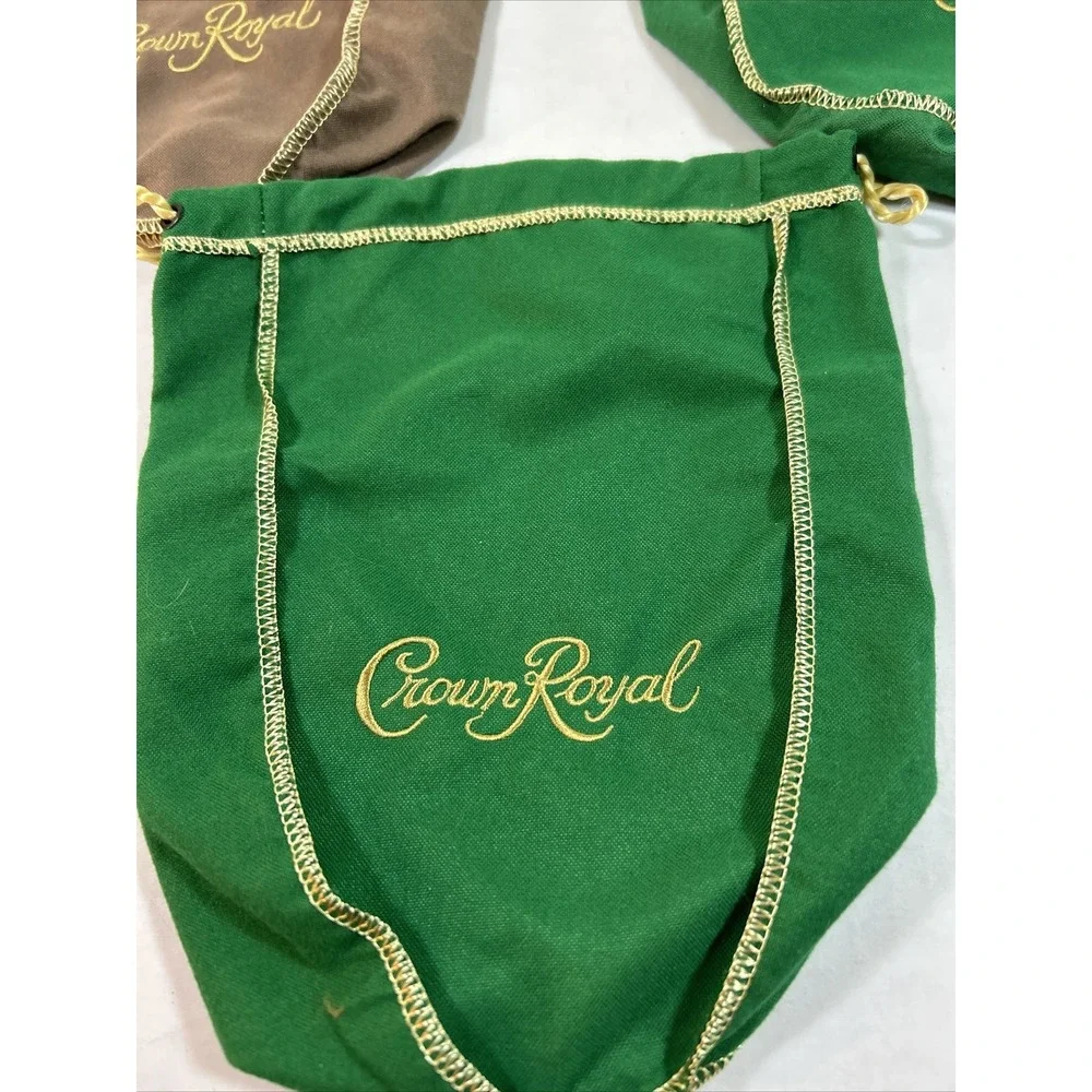 Lot 5 Crown Royal Bottle‎ Bags Green Taupe Purple Peach Crafts Recycle